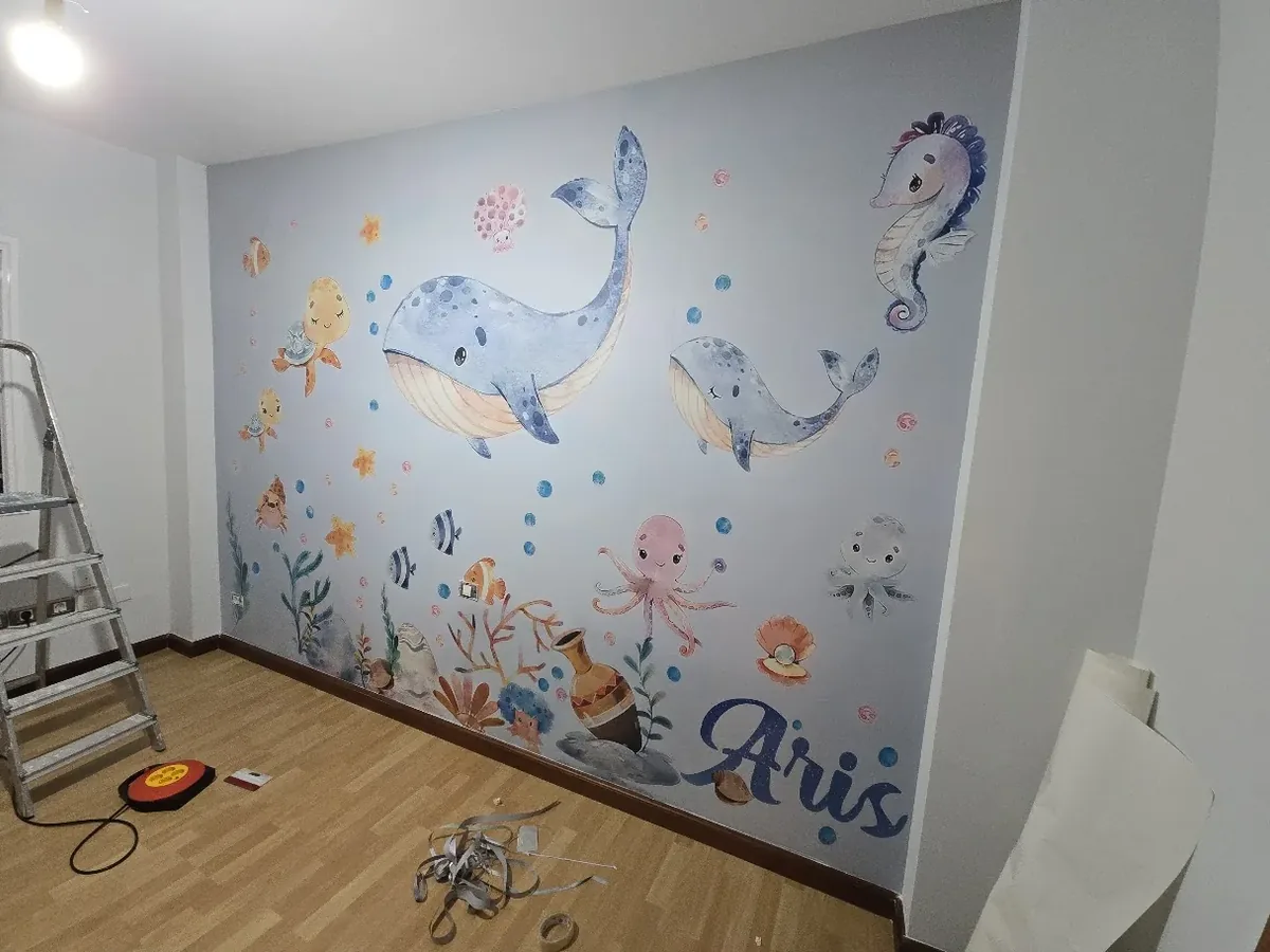 Mural infantil personalizado instalado en Tenerife